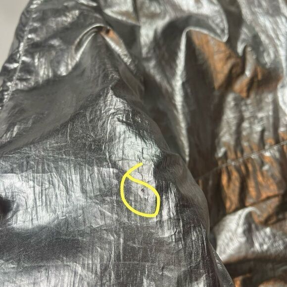 MAJE BOOMER METALLIC WINDBREAKER JACKET IN MULTI 38 - Picture 13 of 15